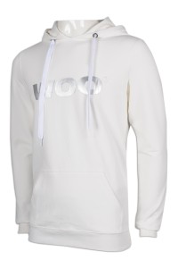 Z438 Men's White Hoodie Sweater Slim Fit Sweater Shop